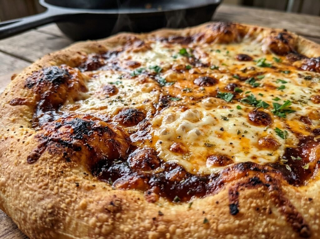 Air Fryer BBQ Chicken Flatbread Recipe