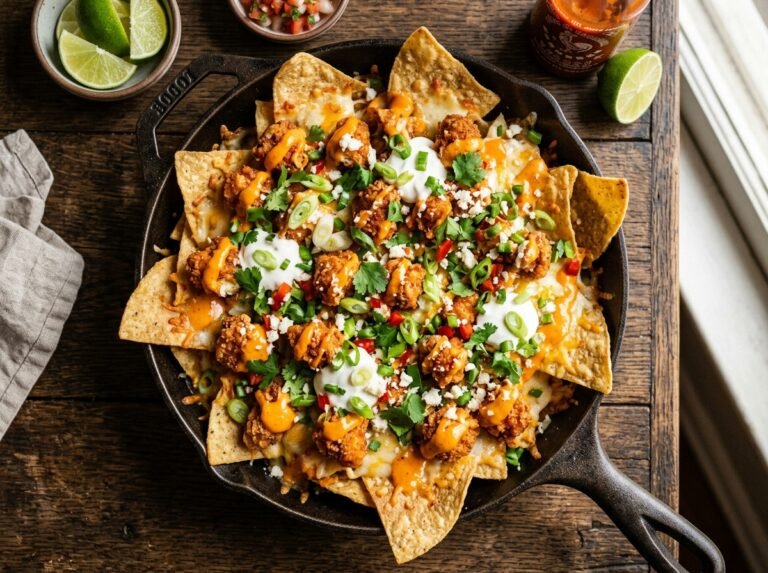 Crispy Bang Bang Chicken Loaded Nachos Recipe