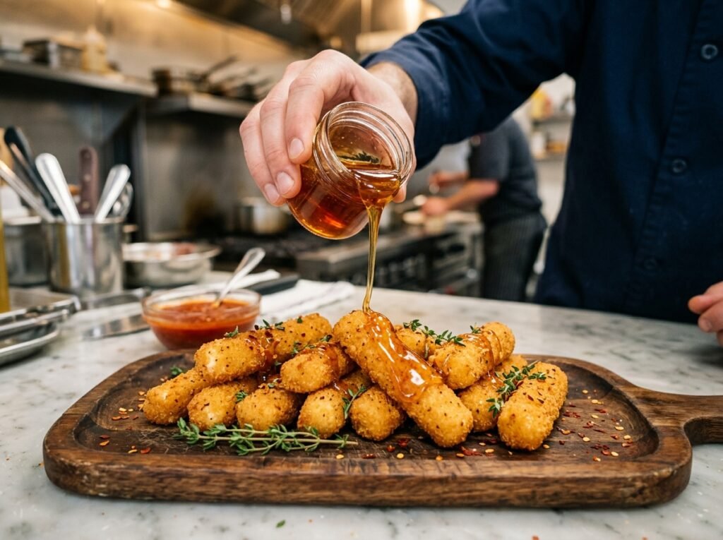 Hot Honey Chicken Mozzarella Sticks Recipe