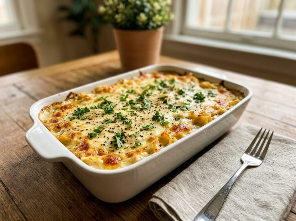 Garlic Butter Chicken Alfredo Bake Recipe