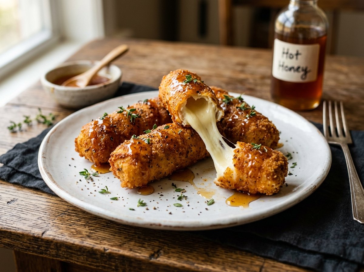 Hot Honey Chicken Mozzarella Sticks Recipe