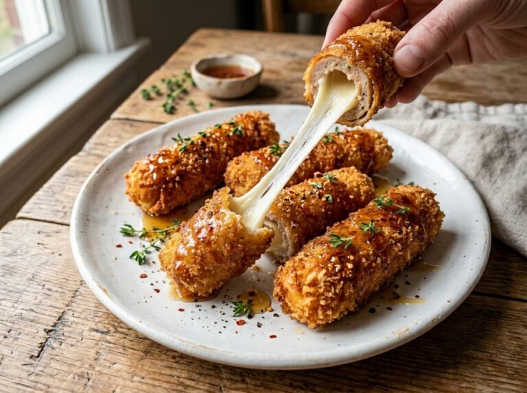 Hot Honey Chicken Mozzarella Sticks Recipe