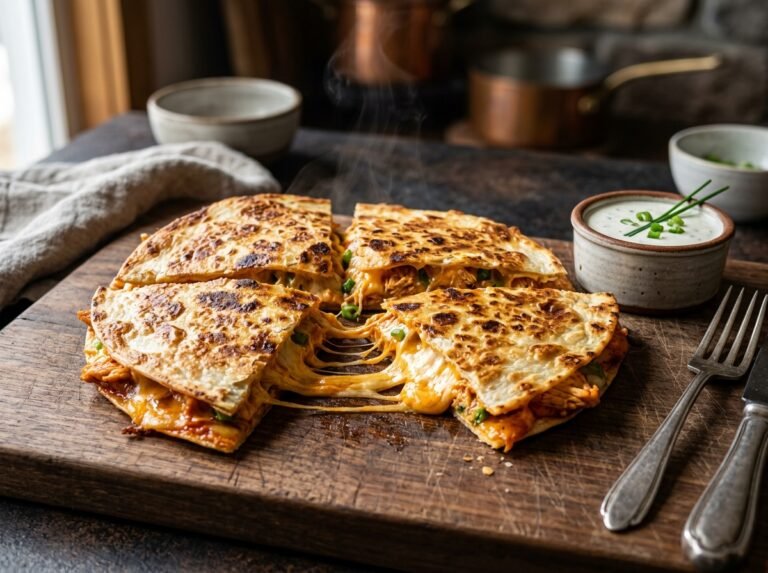 Crispy Buffalo Ranch Chicken Quesadilla Recipe