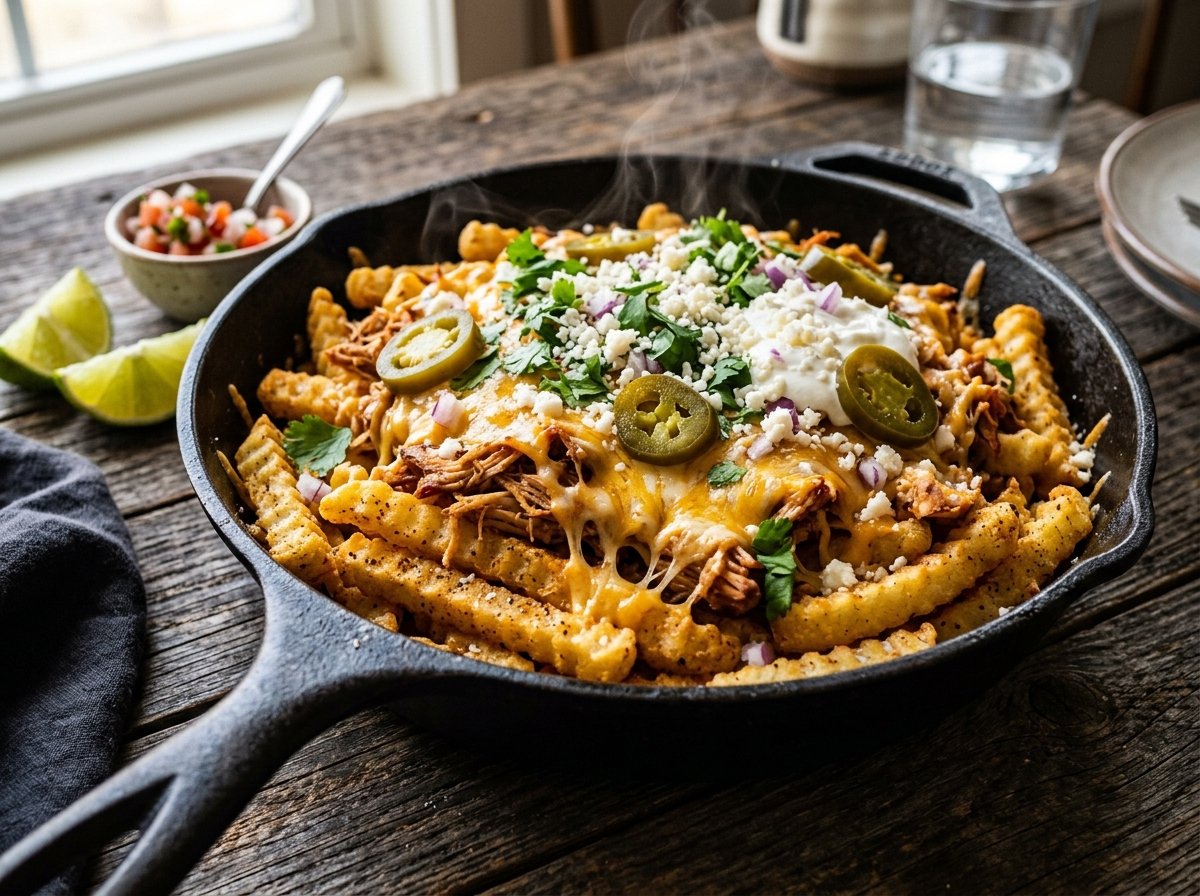 Loaded Chicken Taco Fries Recipe