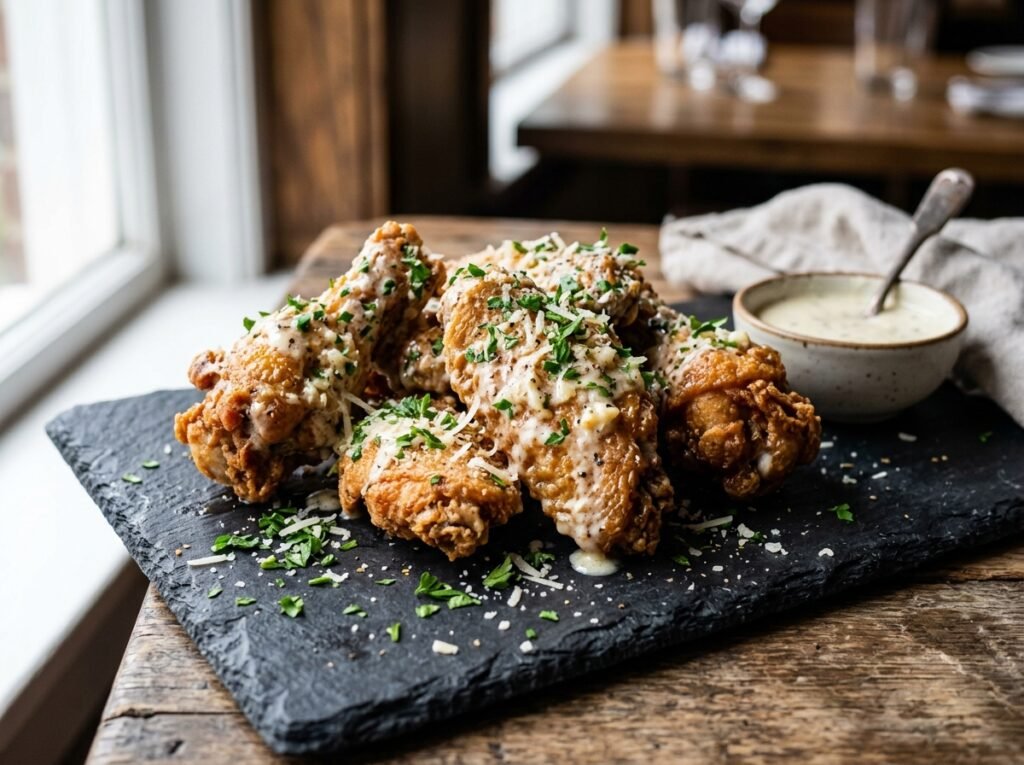 Extra Crispy Garlic Parmesan Chicken Wings Recipe