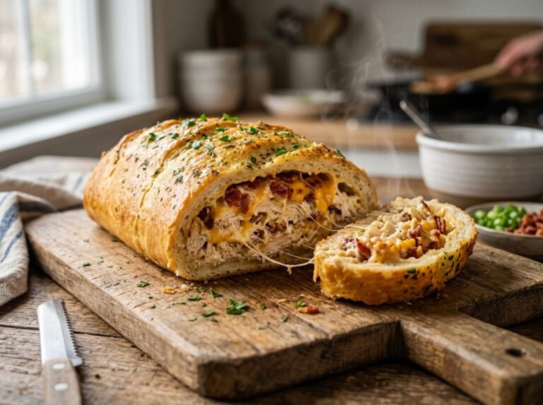 Crack Chicken Stuffed Bread Recipe