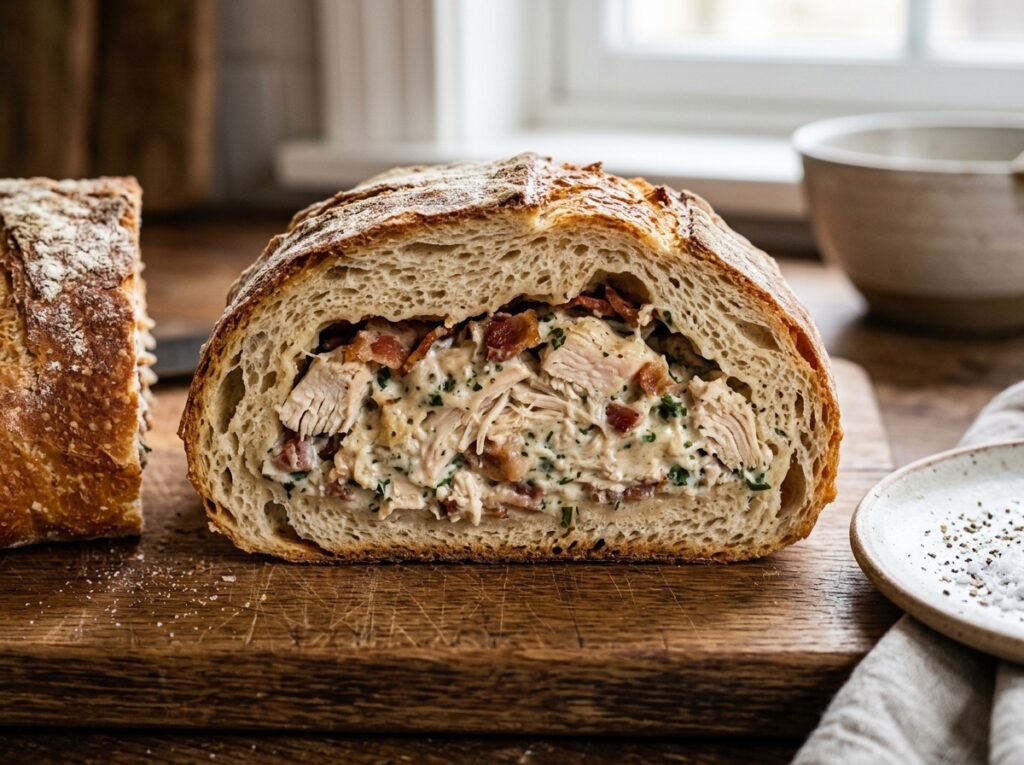 Crack Chicken Stuffed Bread Recipe