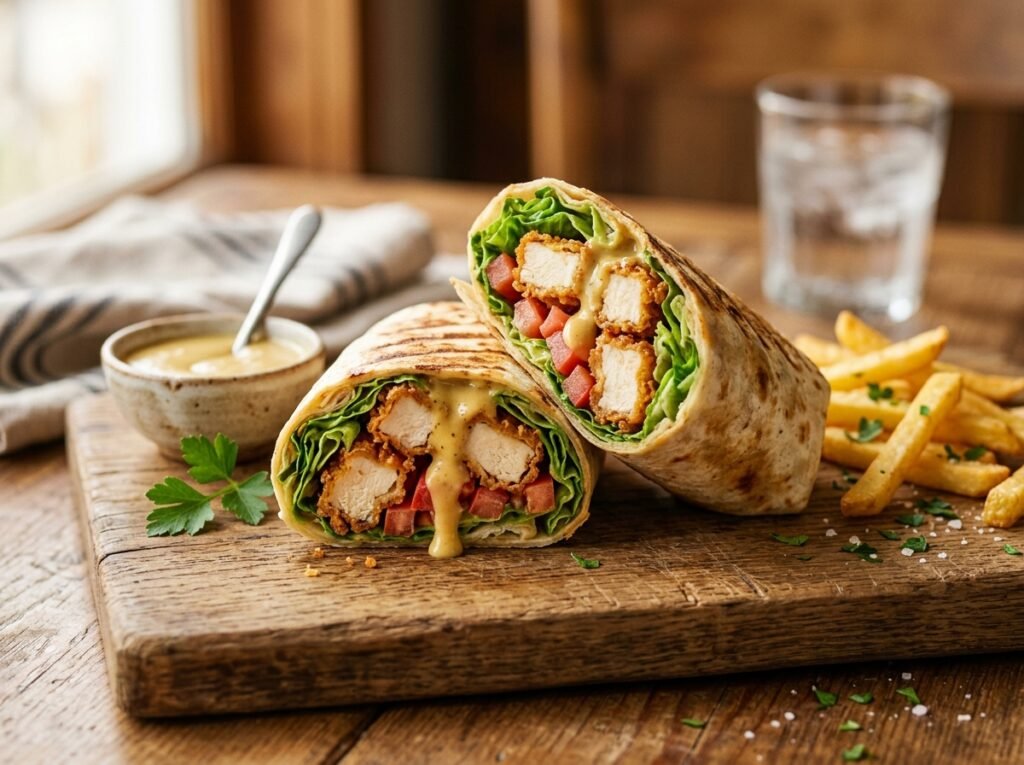 Crispy Honey Mustard Chicken Wrap Recipe