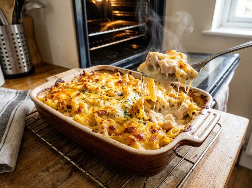 Garlic Butter Chicken Alfredo Bake Recipe