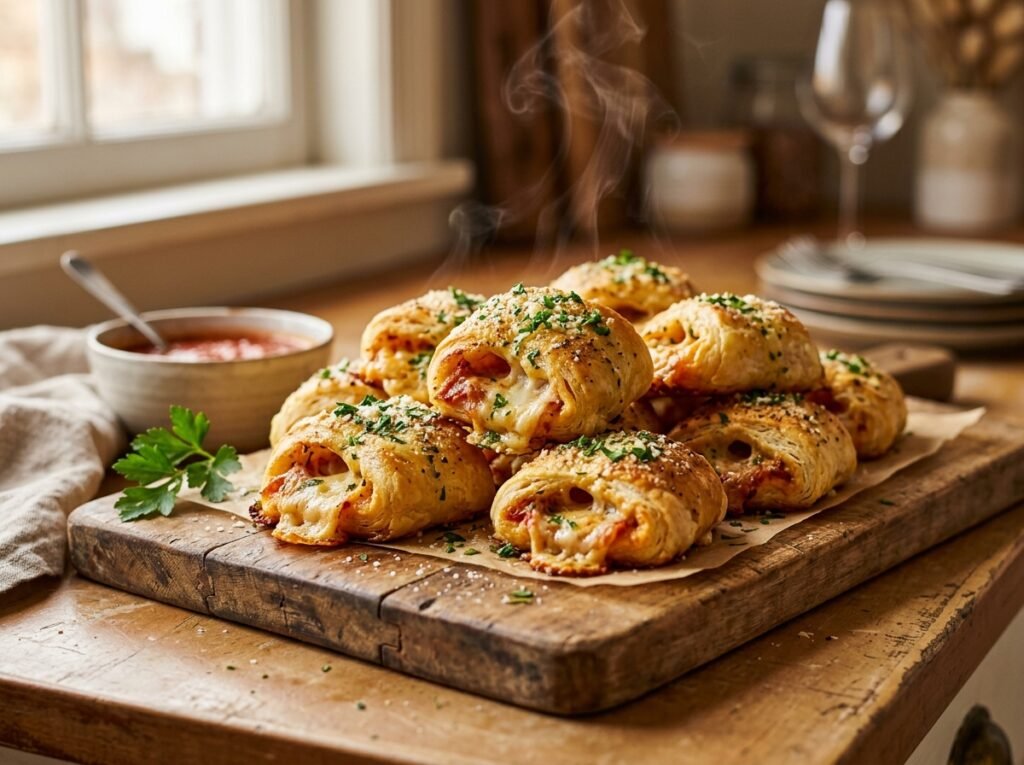 Air Fryer Garlic Bread Pizza Rolls Recipe
