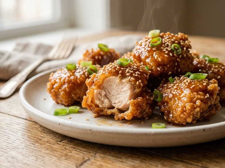 Easy Crispy Honey Garlic Chicken Bites Recipe