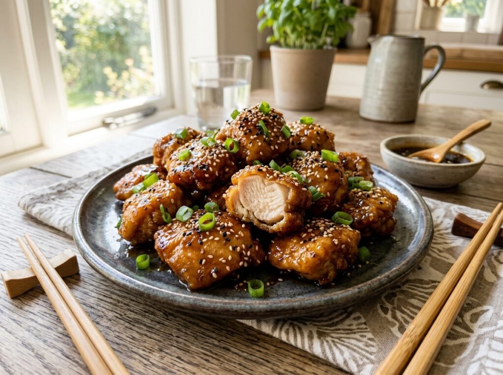 Crispy Honey Garlic Chicken Bites Recipe