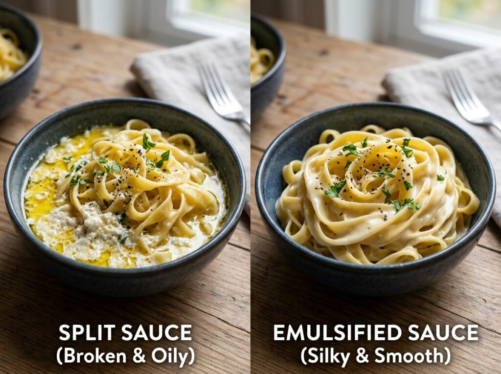 Pasta sauce texture comparison