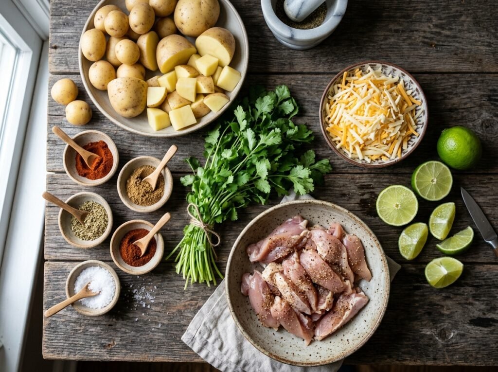 Loaded Chicken Taco Fries Recipe