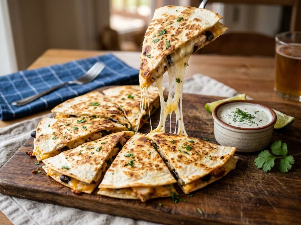 Crispy Buffalo Ranch Chicken Quesadilla Recipe