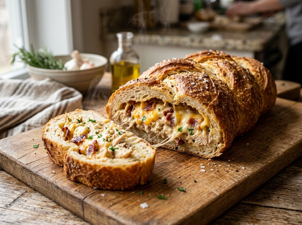 Crack Chicken Stuffed Bread Recipe