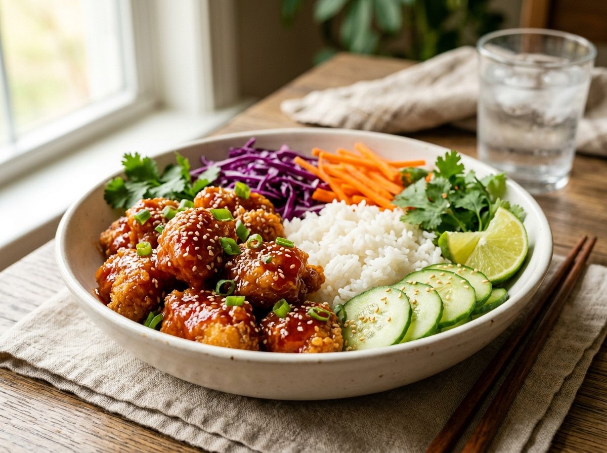 Sweet Chili Chicken Crunch Bowls Recipe